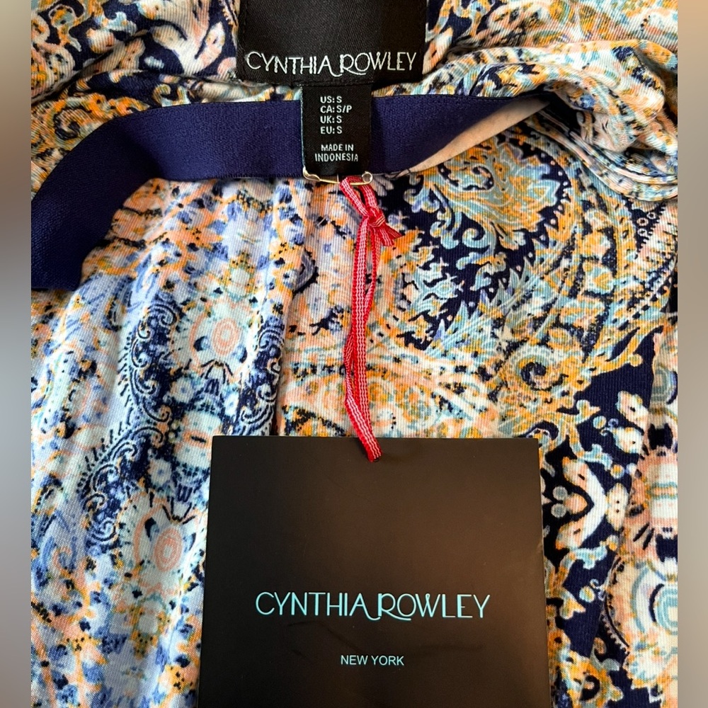 Cynthia Rowley. Maxi Dress. Paisley Floral Print. NWT. Size S - Picture 2 of 11
